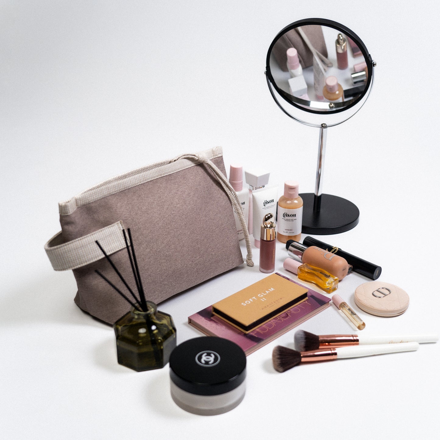 Beige Canvas Pouch