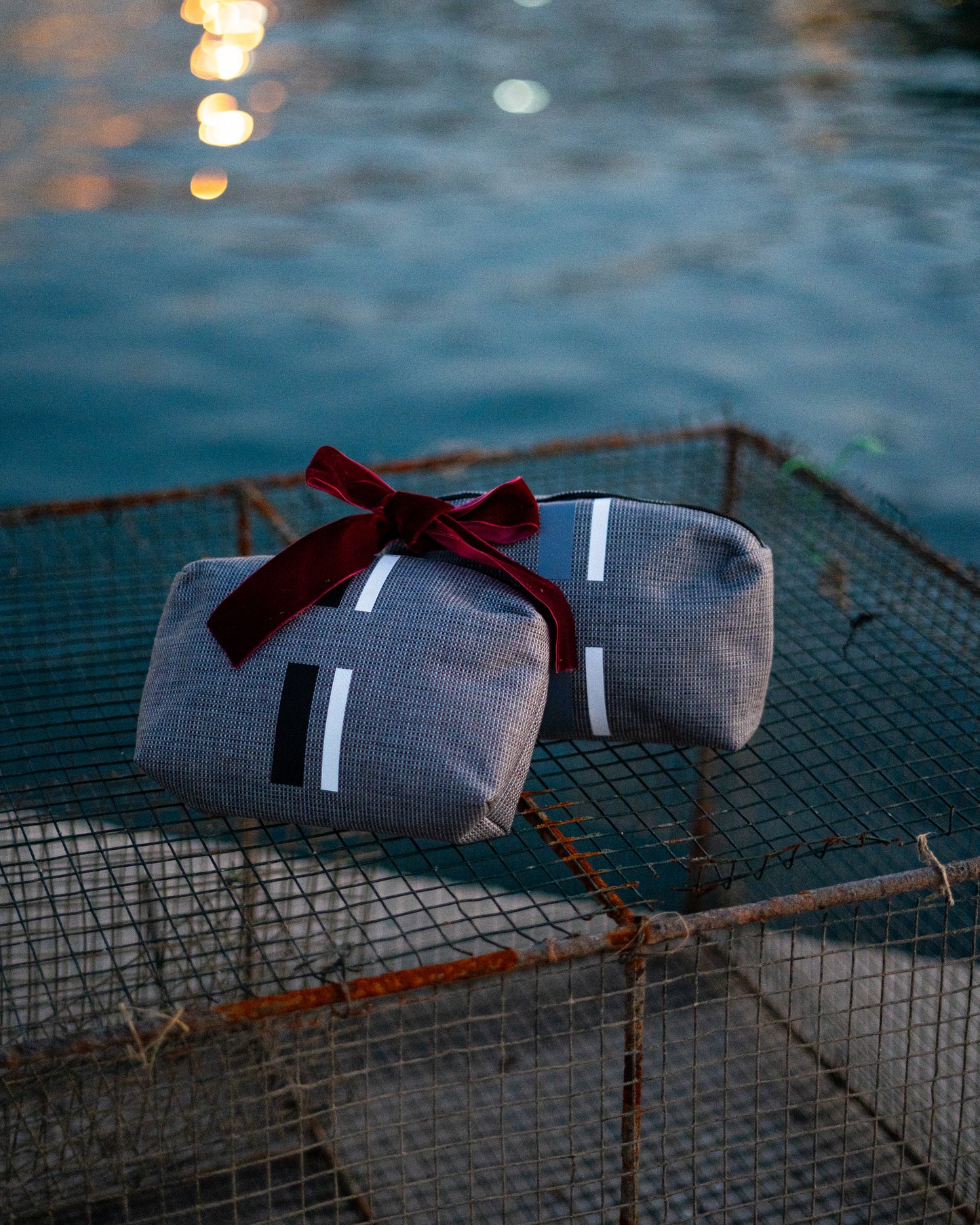 Personalized Dark Grey Canvas Pouch