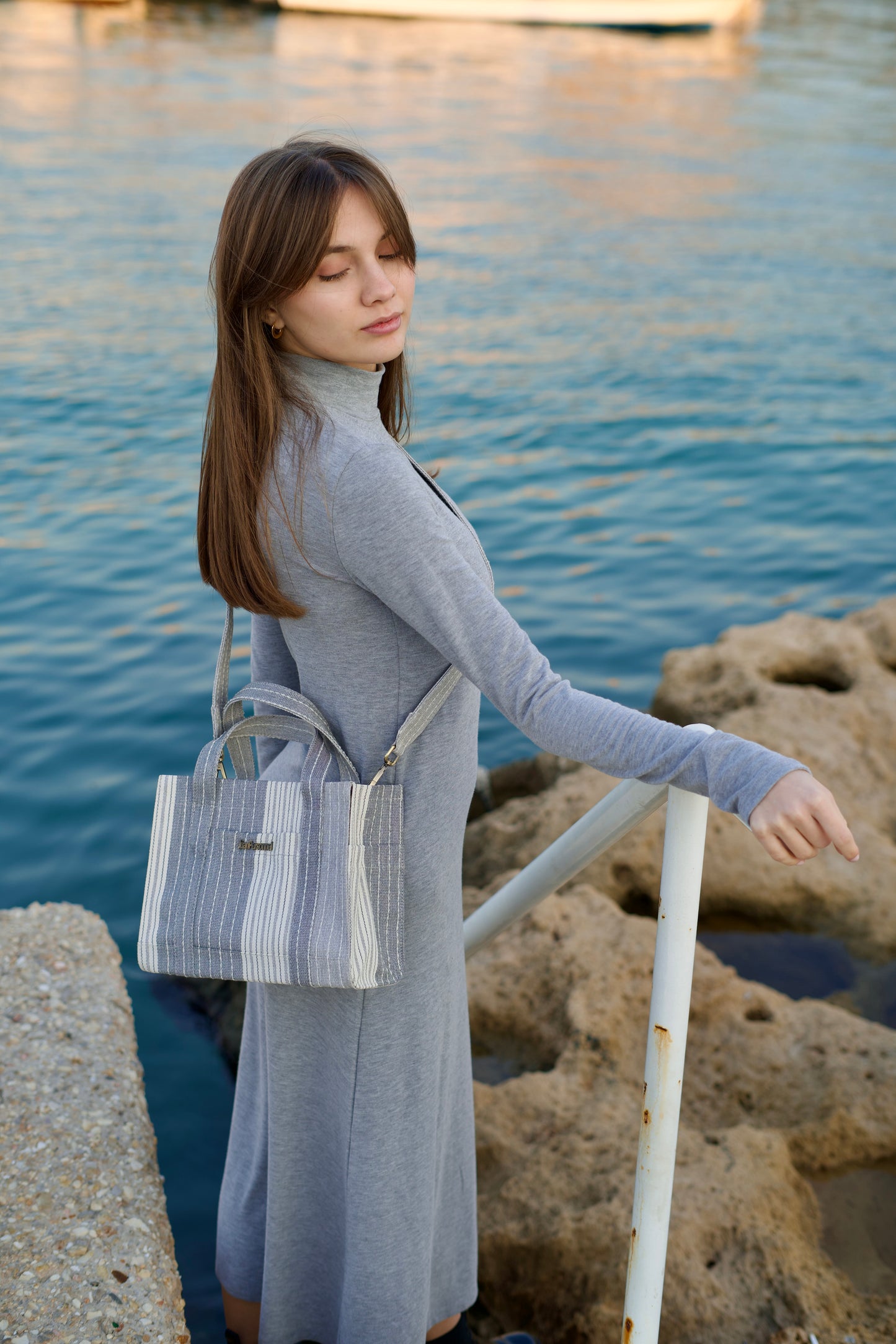 Striped Canvas Tote