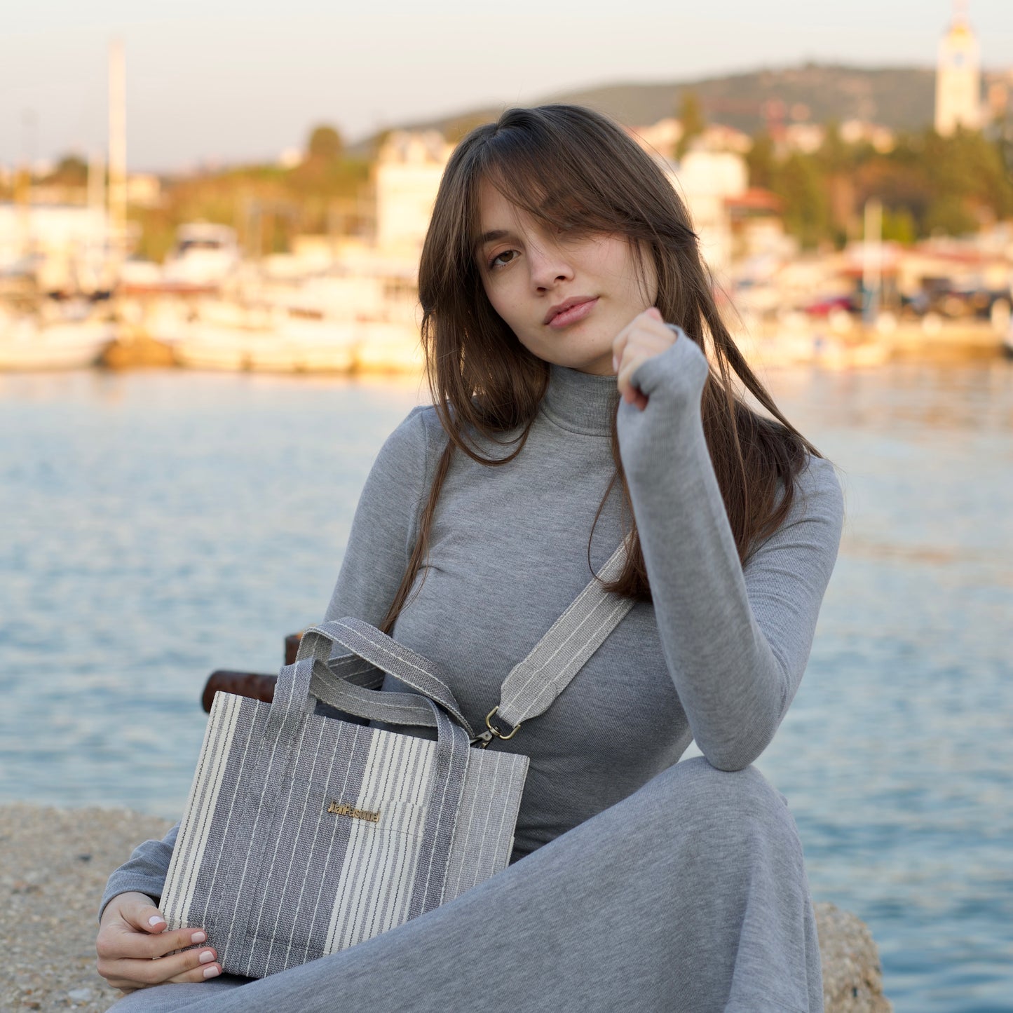 Striped Canvas Tote