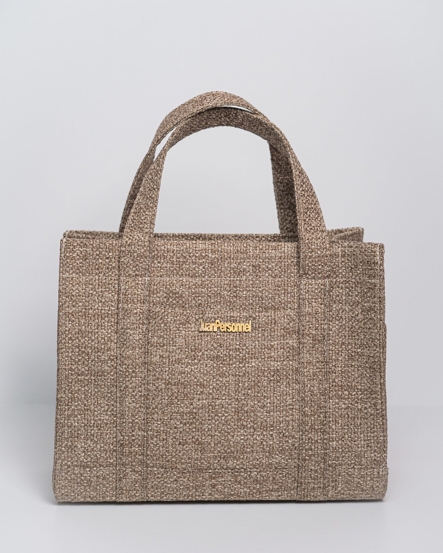 Greige Tweed Tote