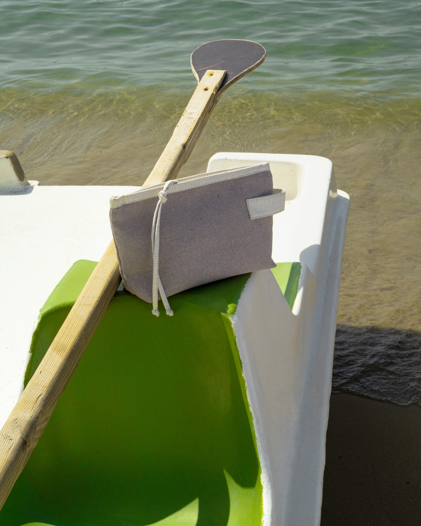 Beige Canvas Pouch