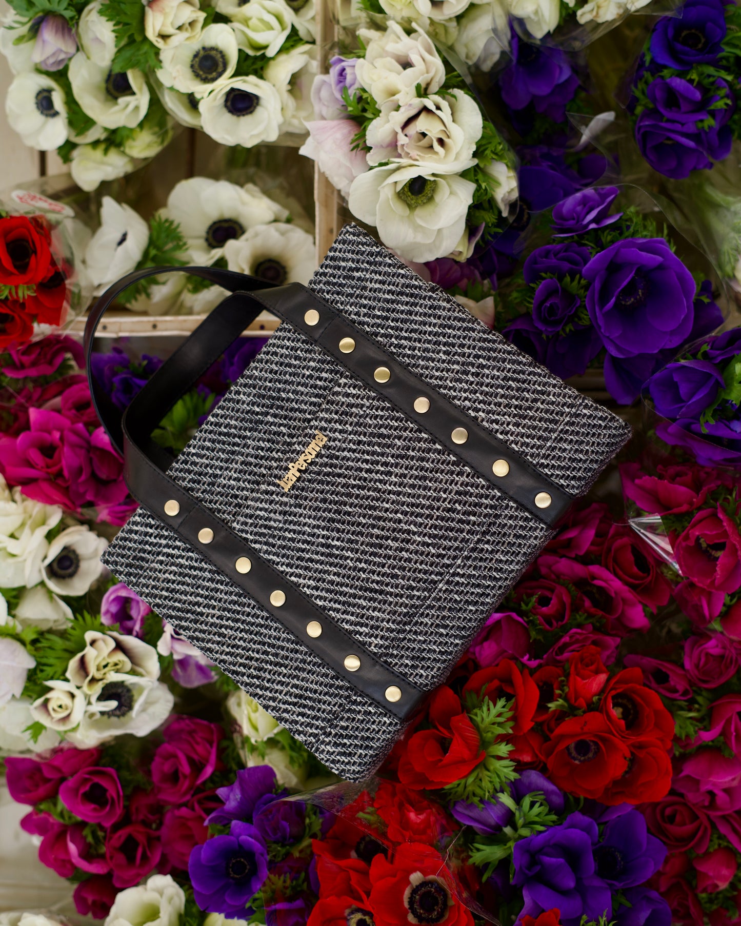 Black Jacquard Tote