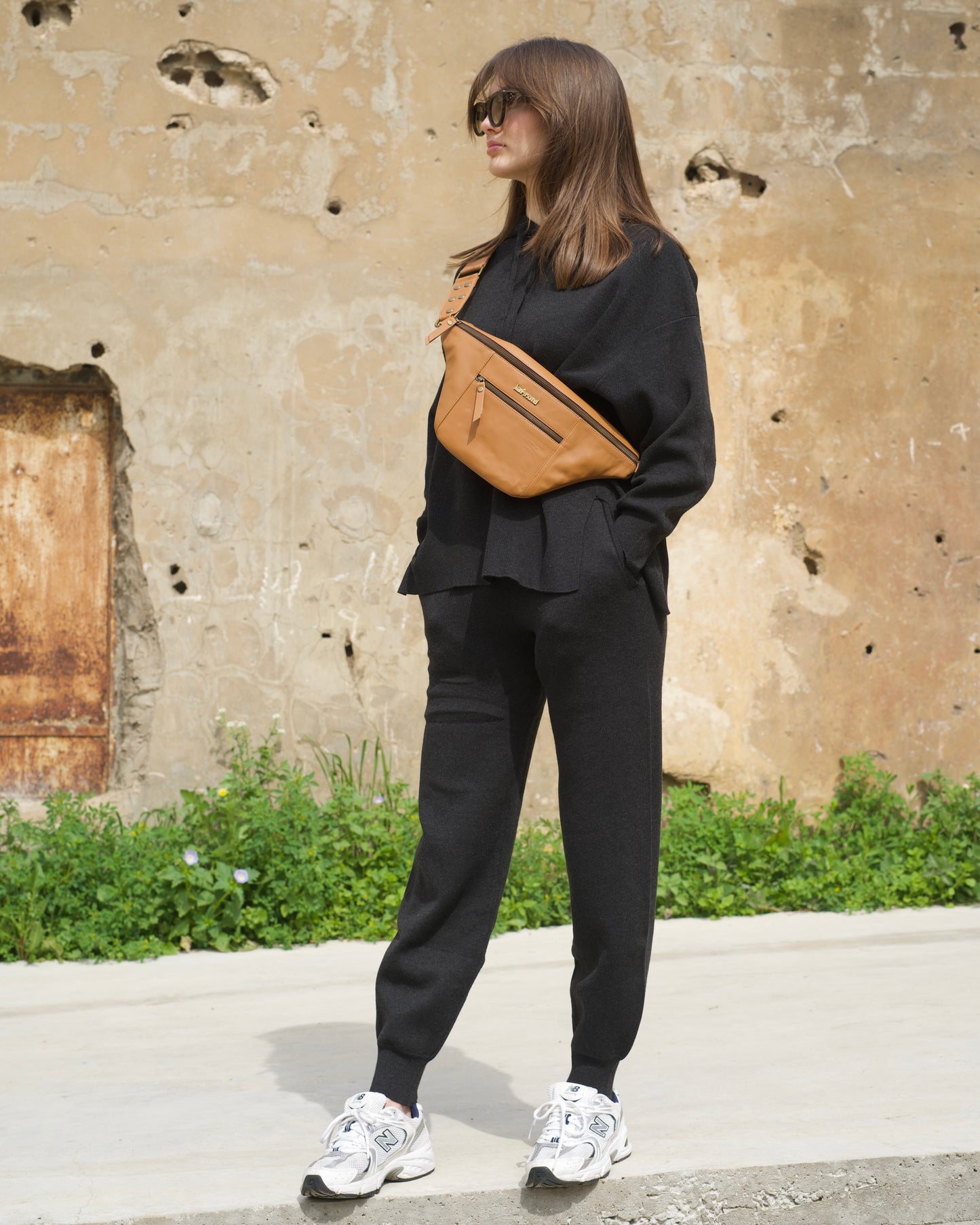 Camel Leather Bum Bag