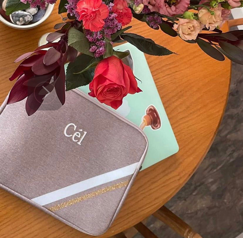 Personalized Beige Canvas Sleeve