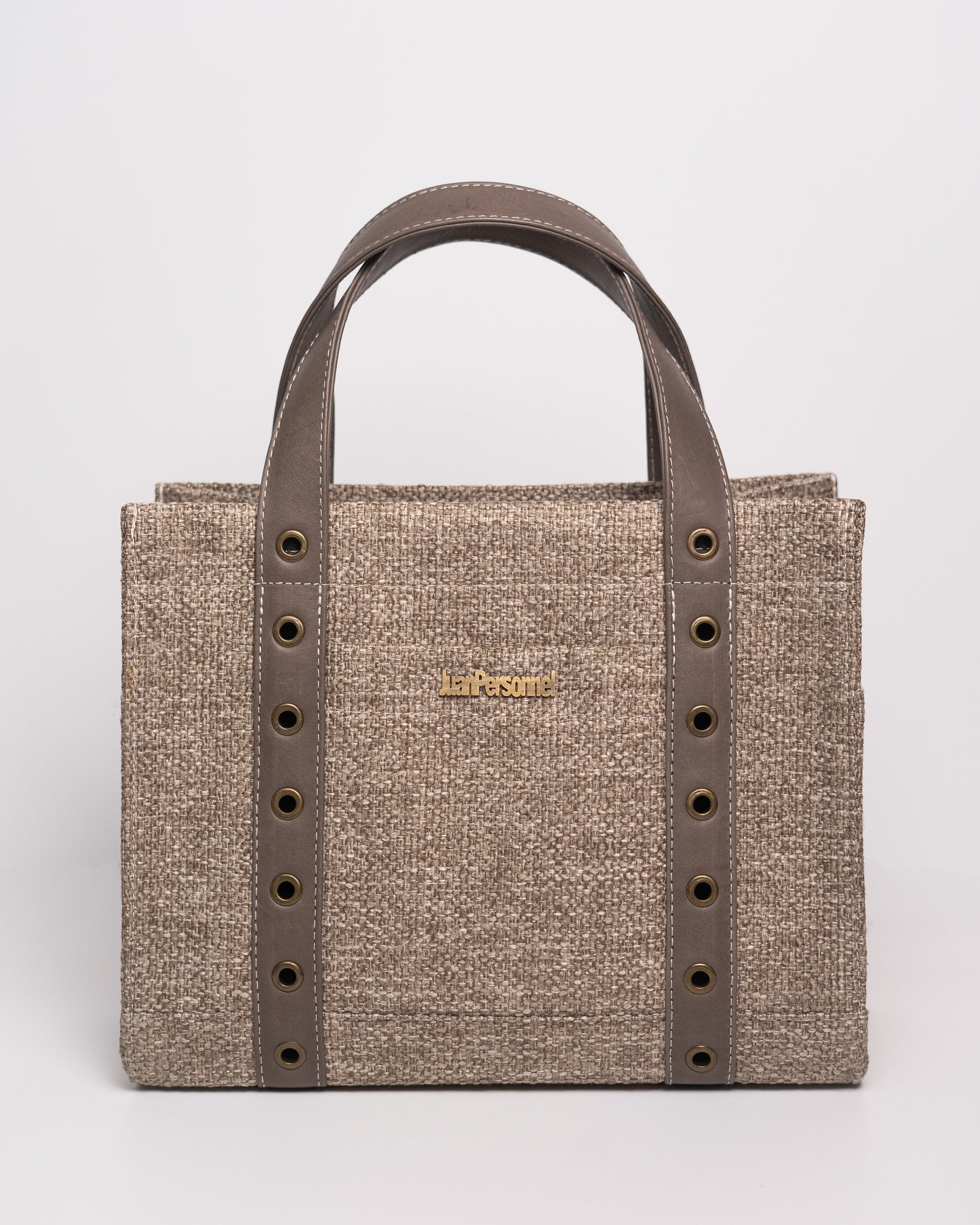 Greige Tweed Tote