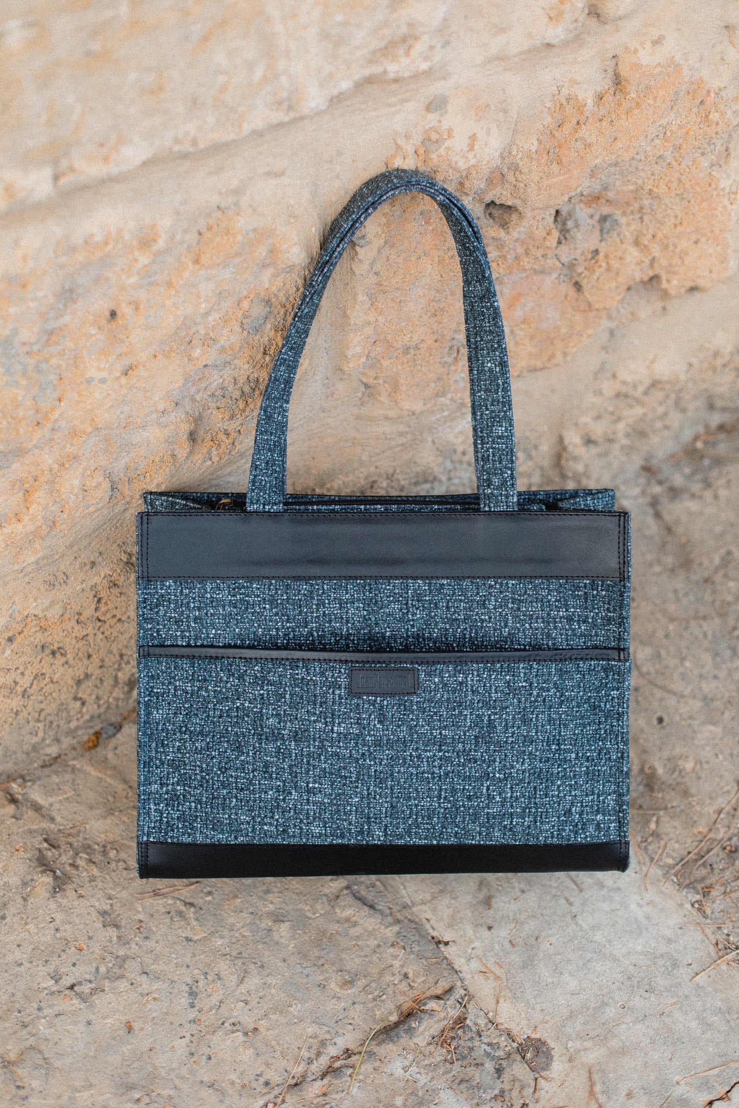 Charcoal Tweed Tote
