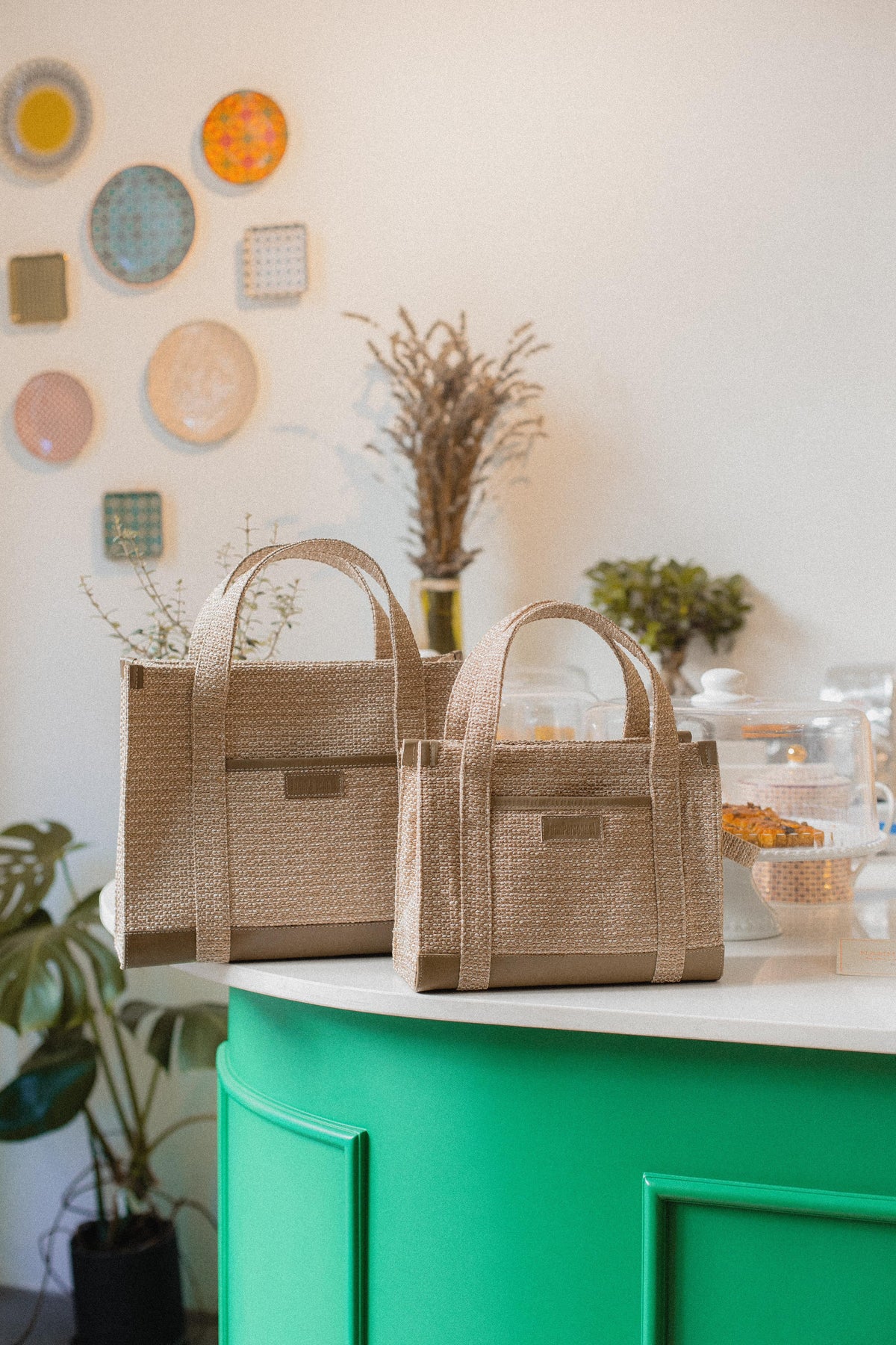 Nude Tweed Tote