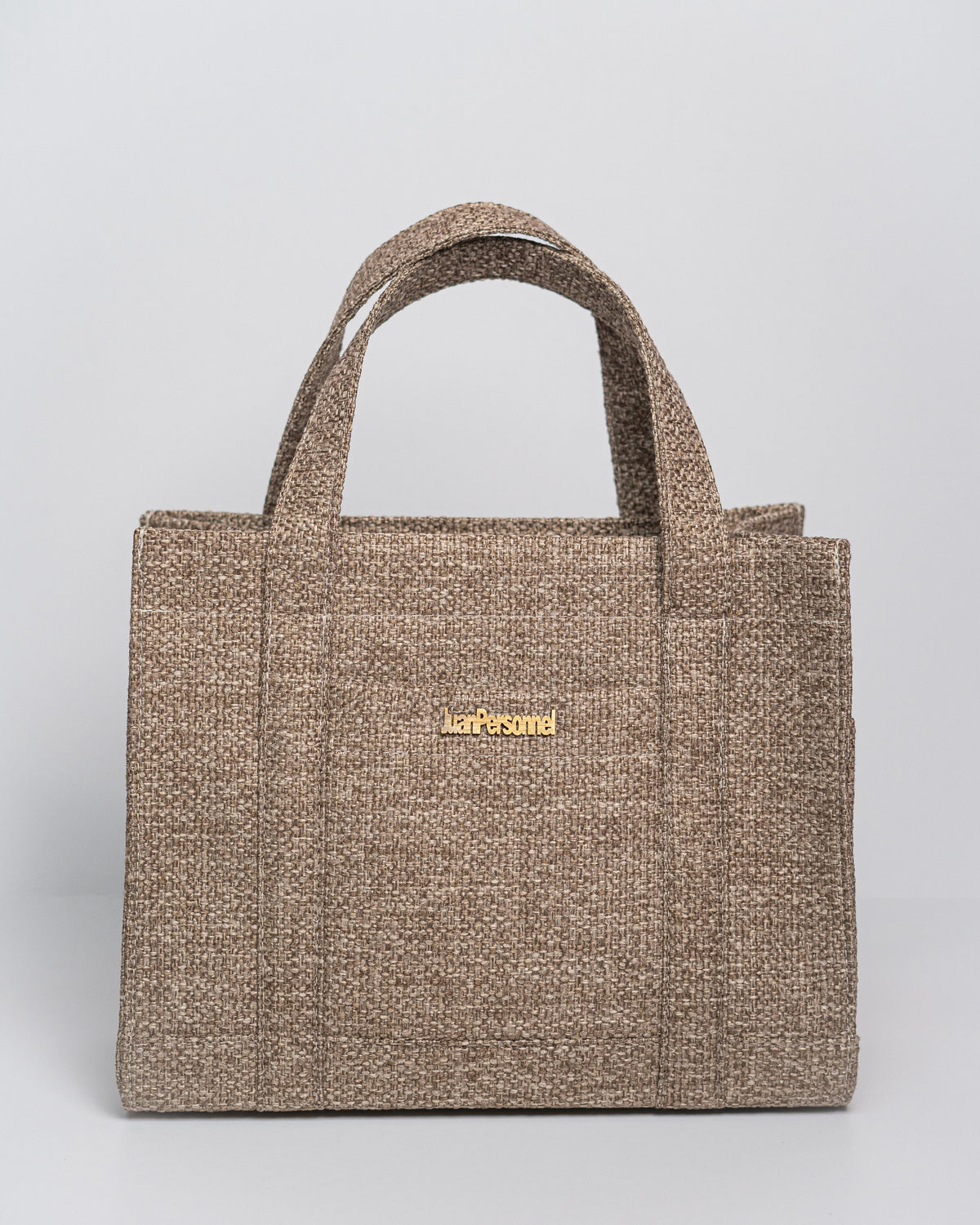 Greige Tweed Tote