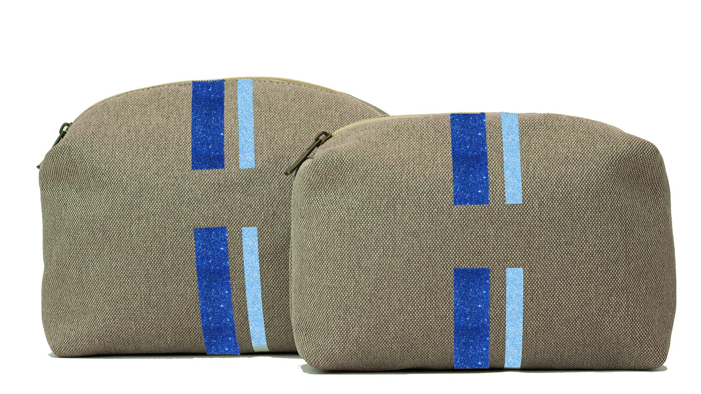 Personalized Beige Canvas Pouch