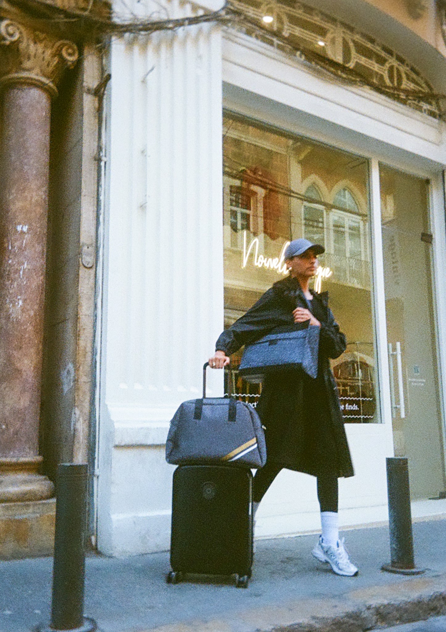 Dark Grey Canvas Luggage