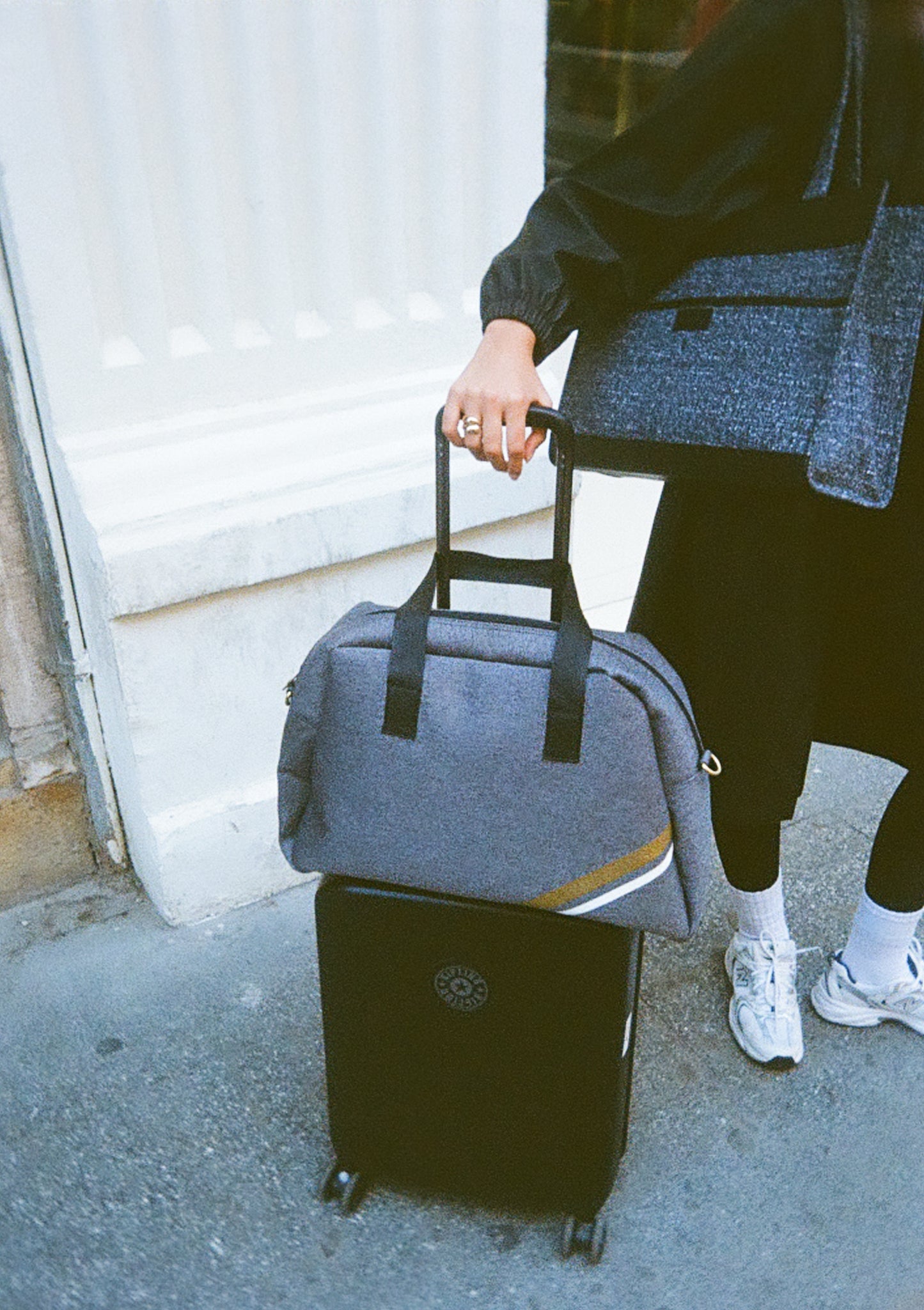 Dark Grey Canvas Luggage