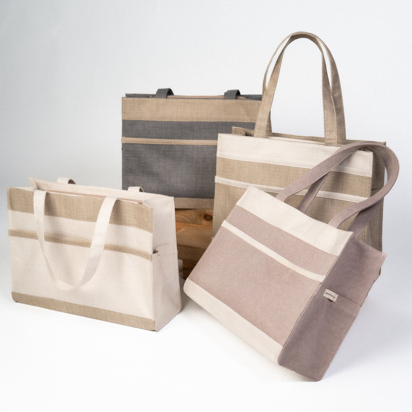 Grey Canvas Tote Bag