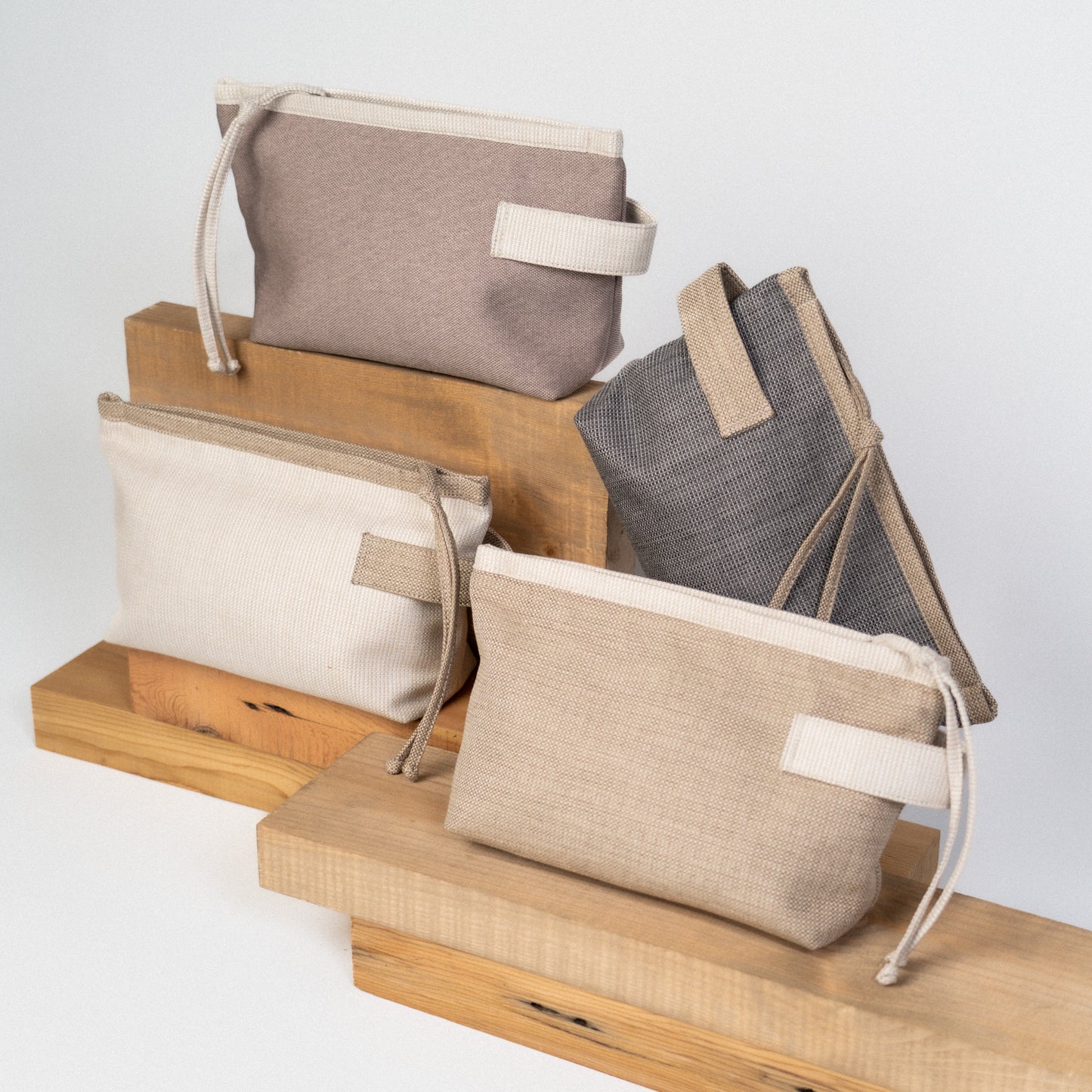 Beige Canvas Pouch