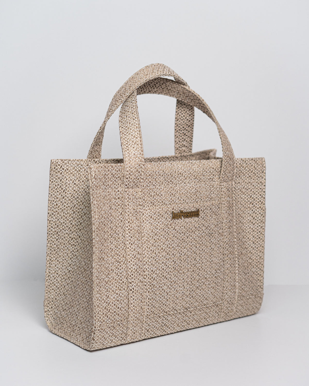 Beige Tweed Tote