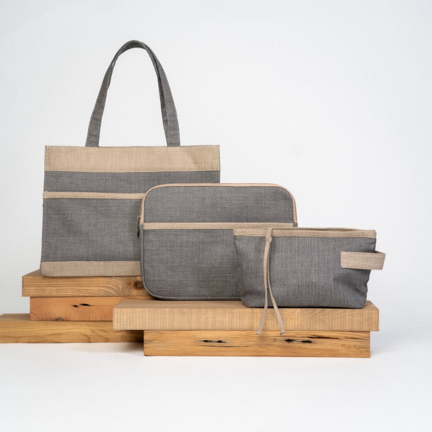 Grey Canvas Pouch