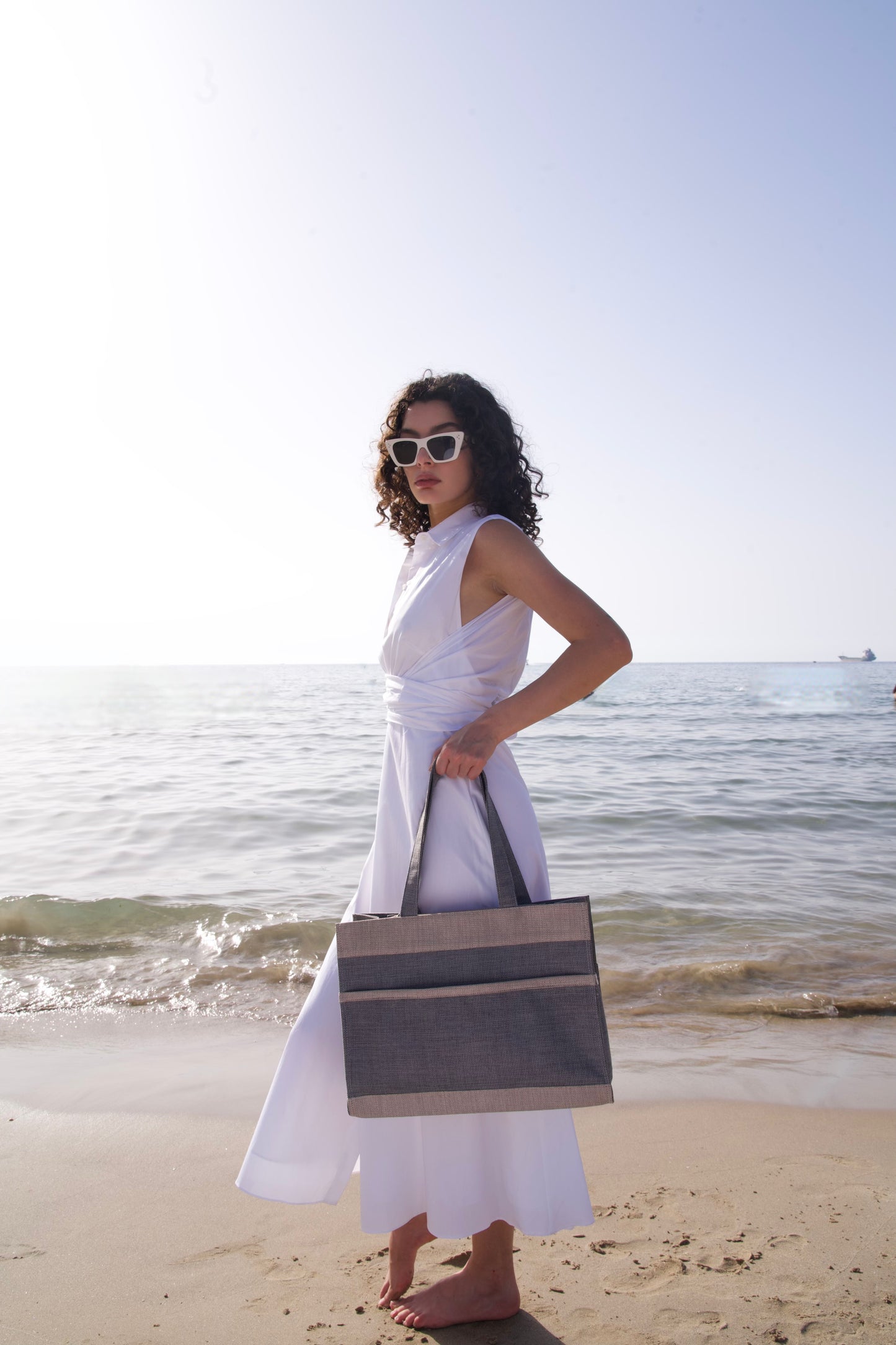 Grey Canvas Tote Bag