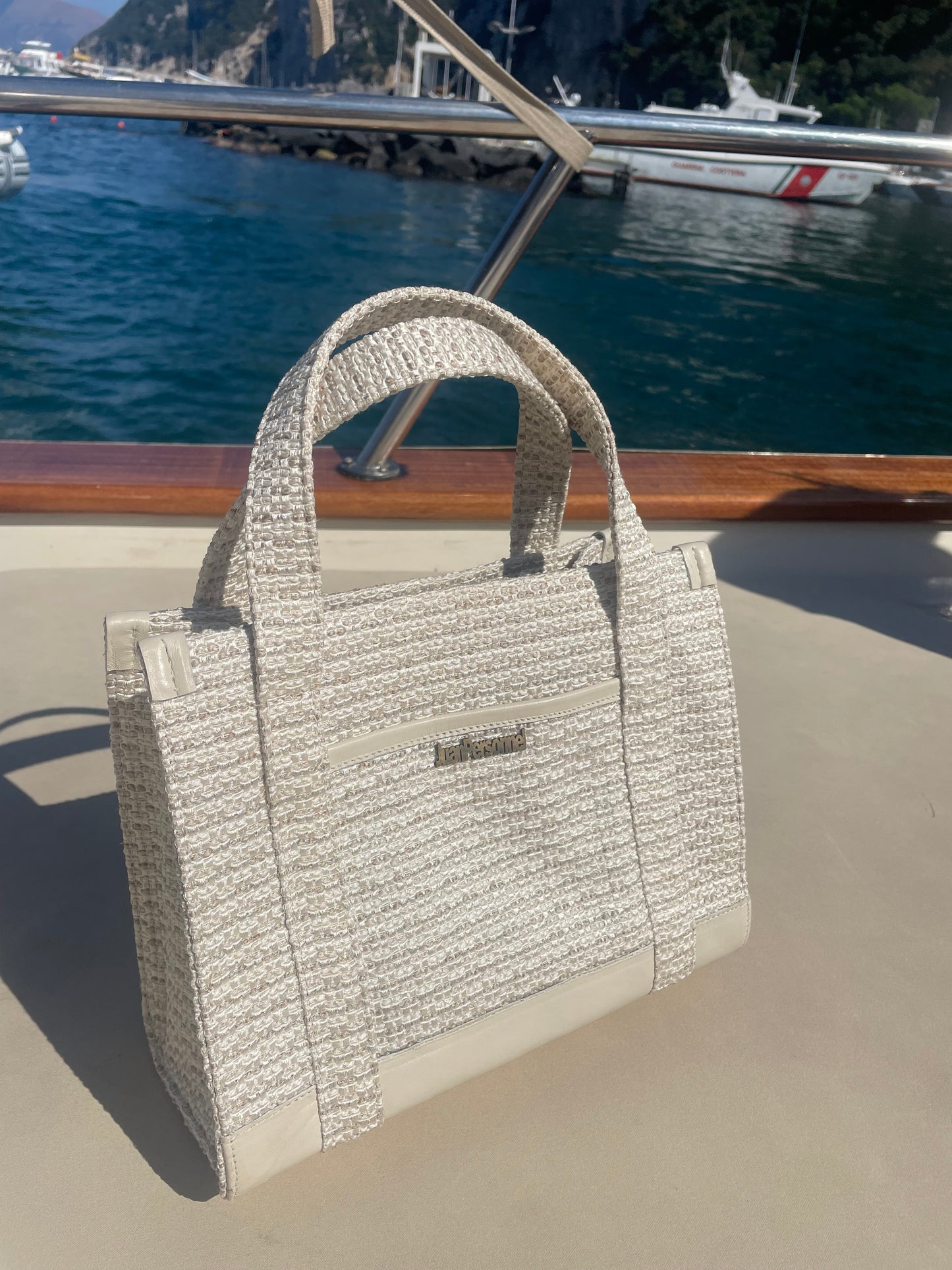 Ivory Tweed Tote