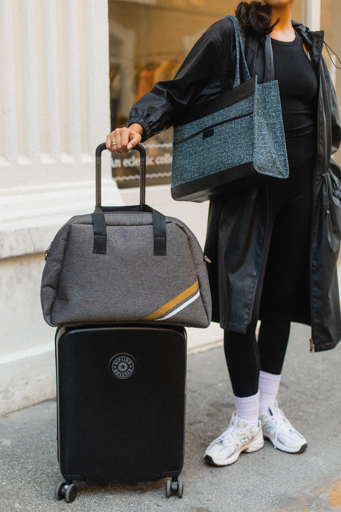 Dark Grey Canvas Luggage