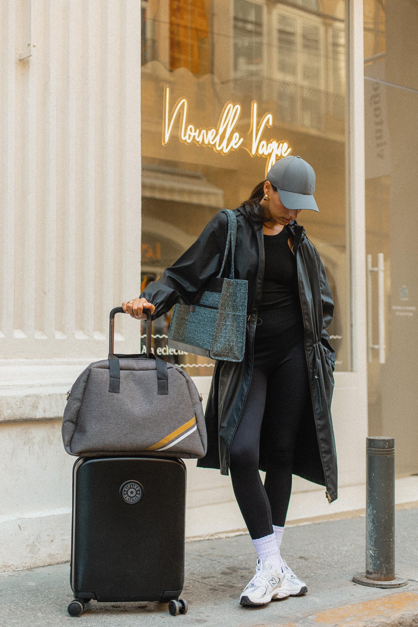 Dark Grey Canvas Luggage