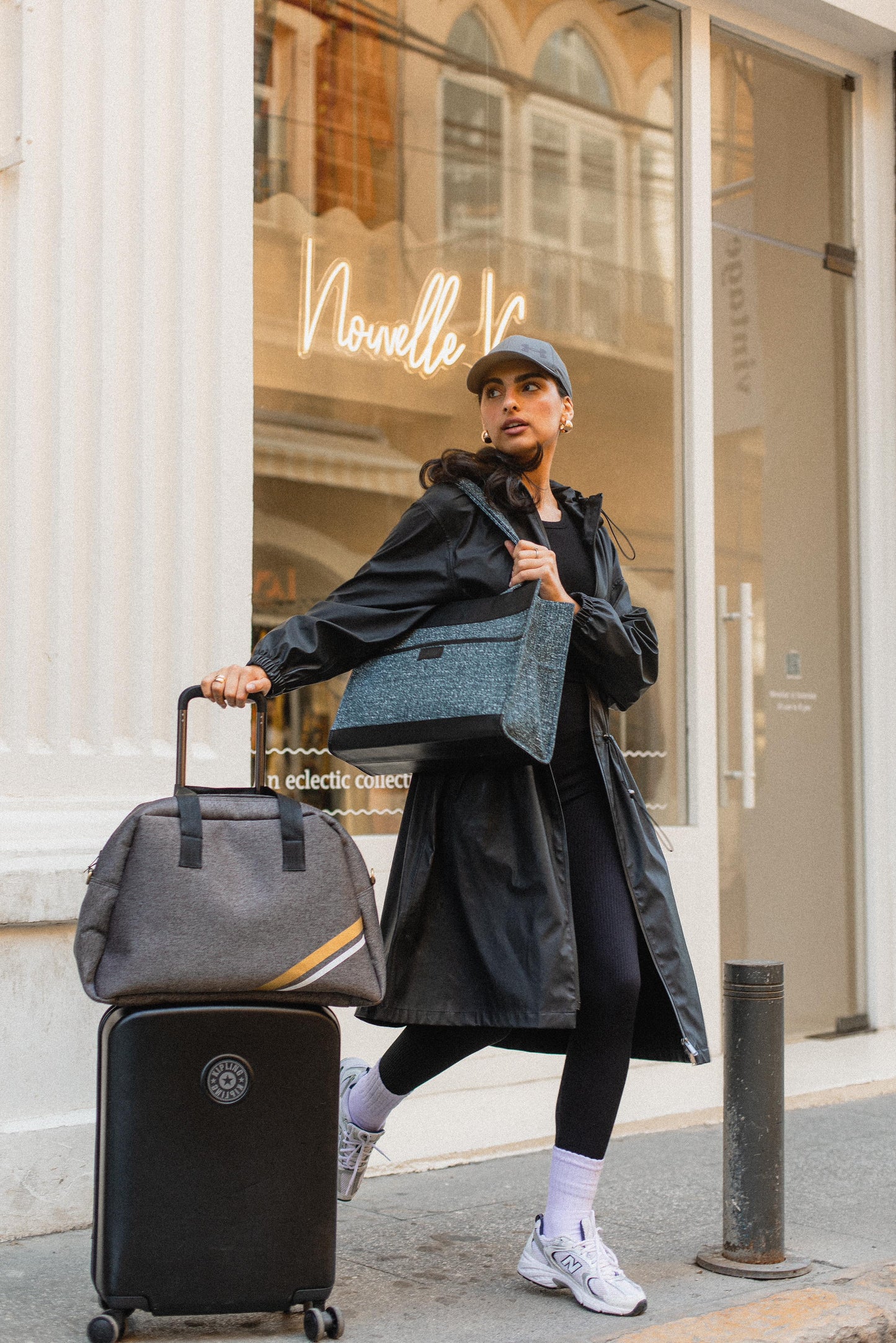 Dark Grey Canvas Luggage