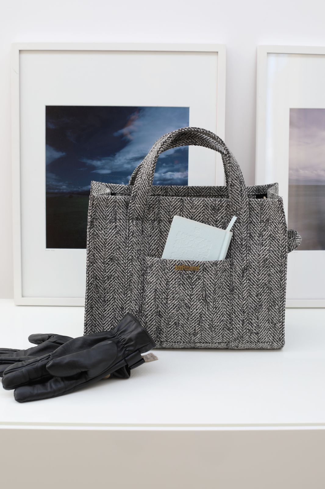 Black Jacquard Tote