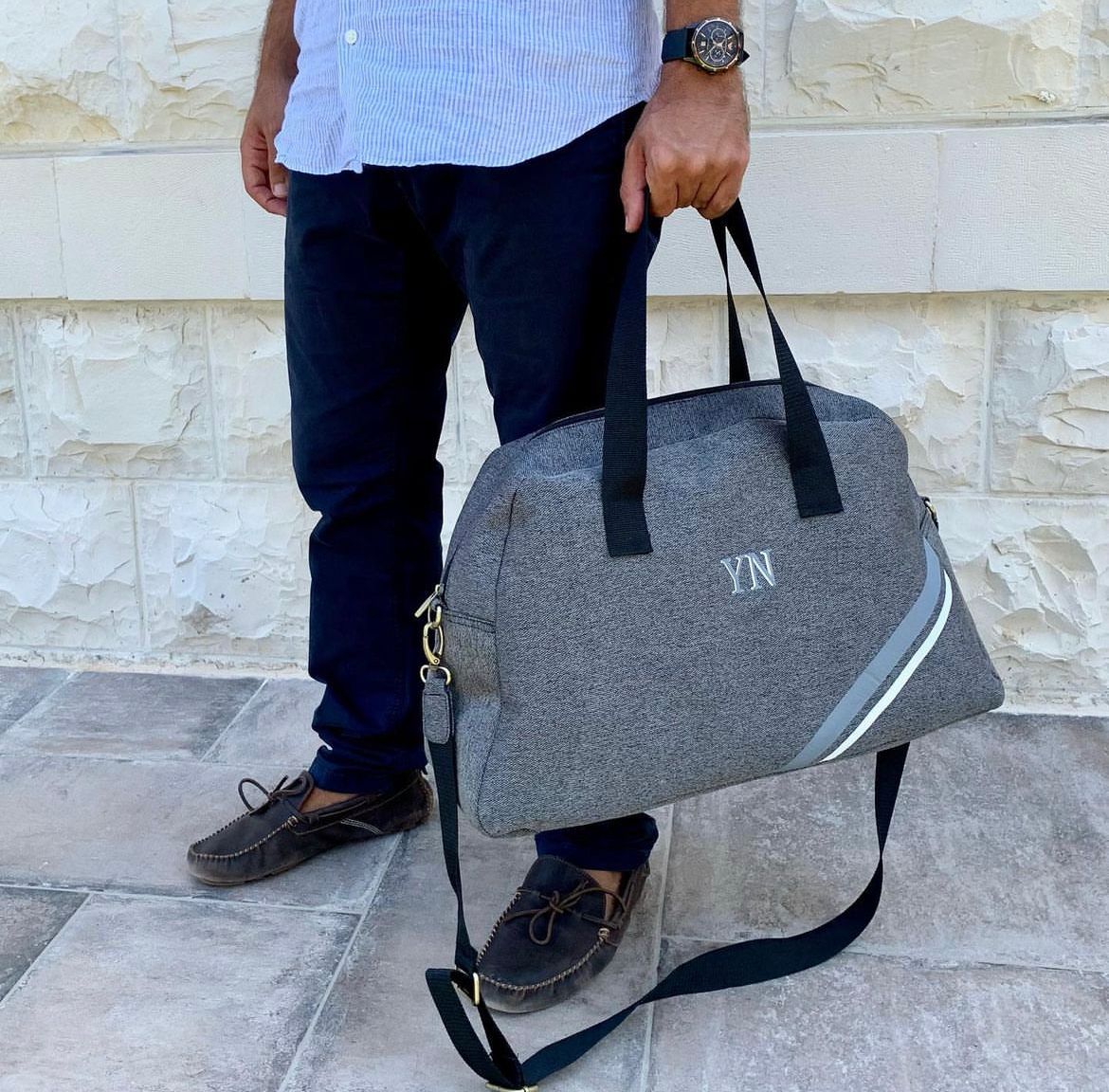 Dark Grey Canvas Luggage