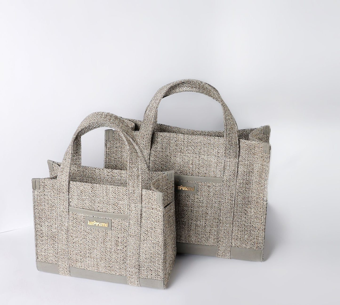 Grey Tweed Tote