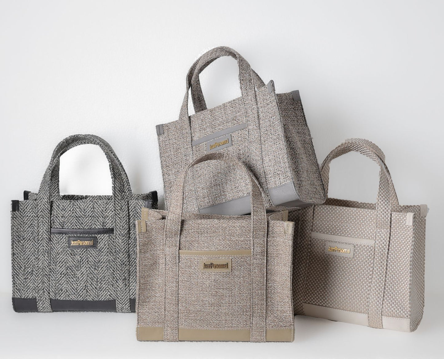 Grey Tweed Tote