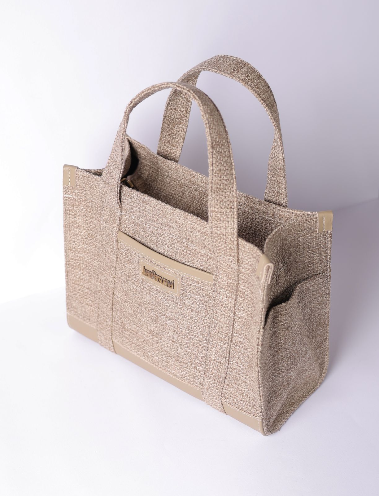 Greige Tweed Tote