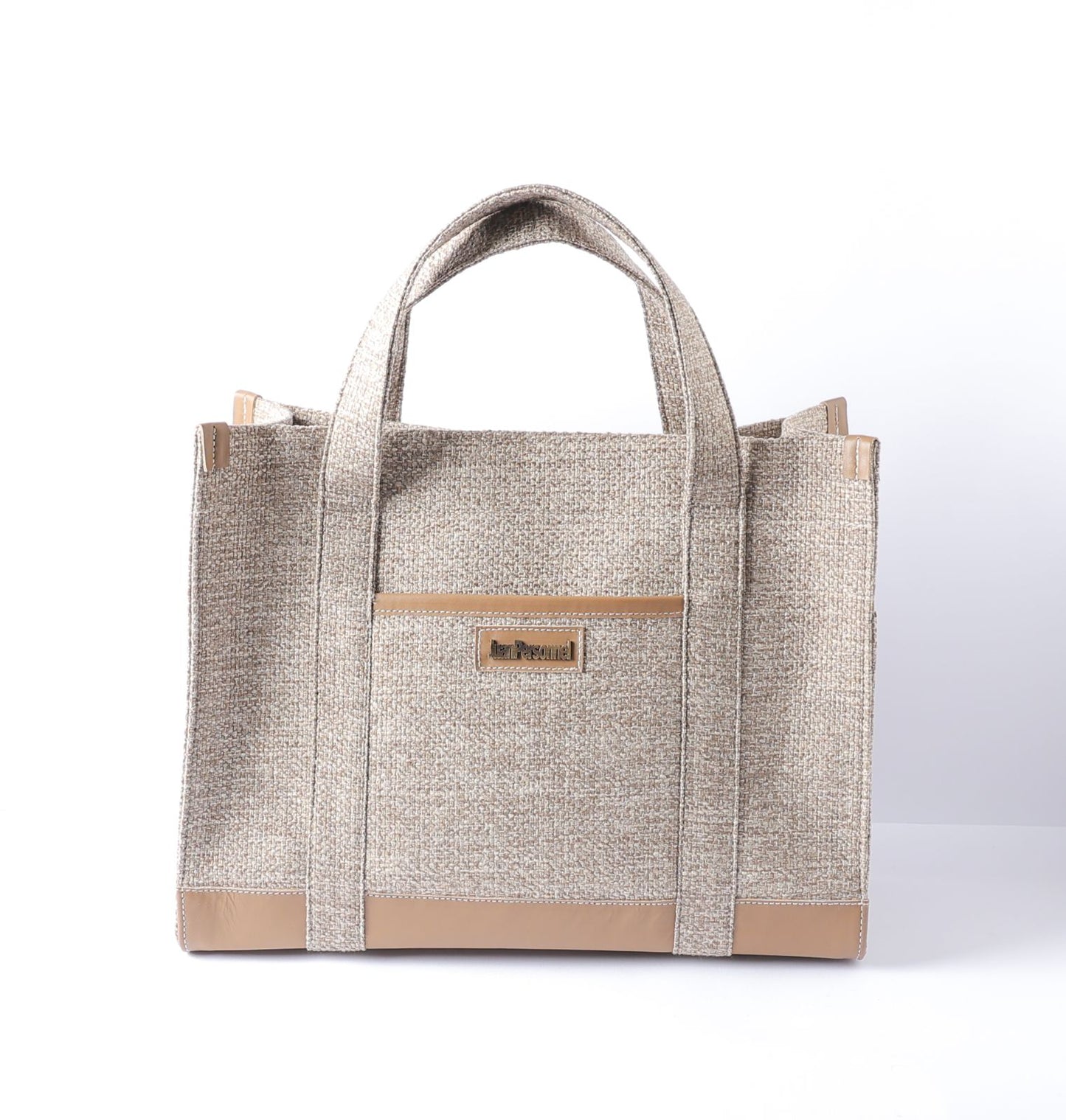 Greige Tweed Tote