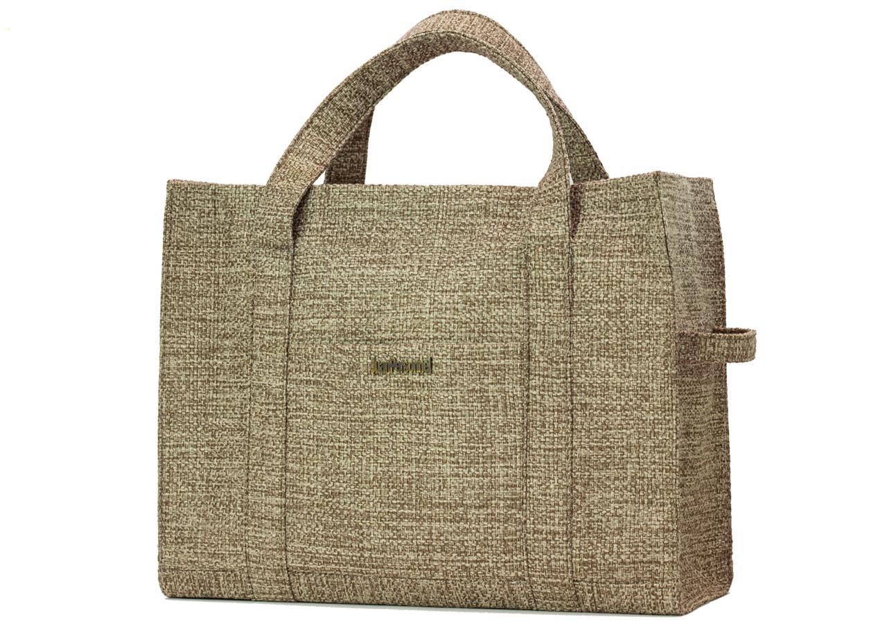 Greige Tweed Tote